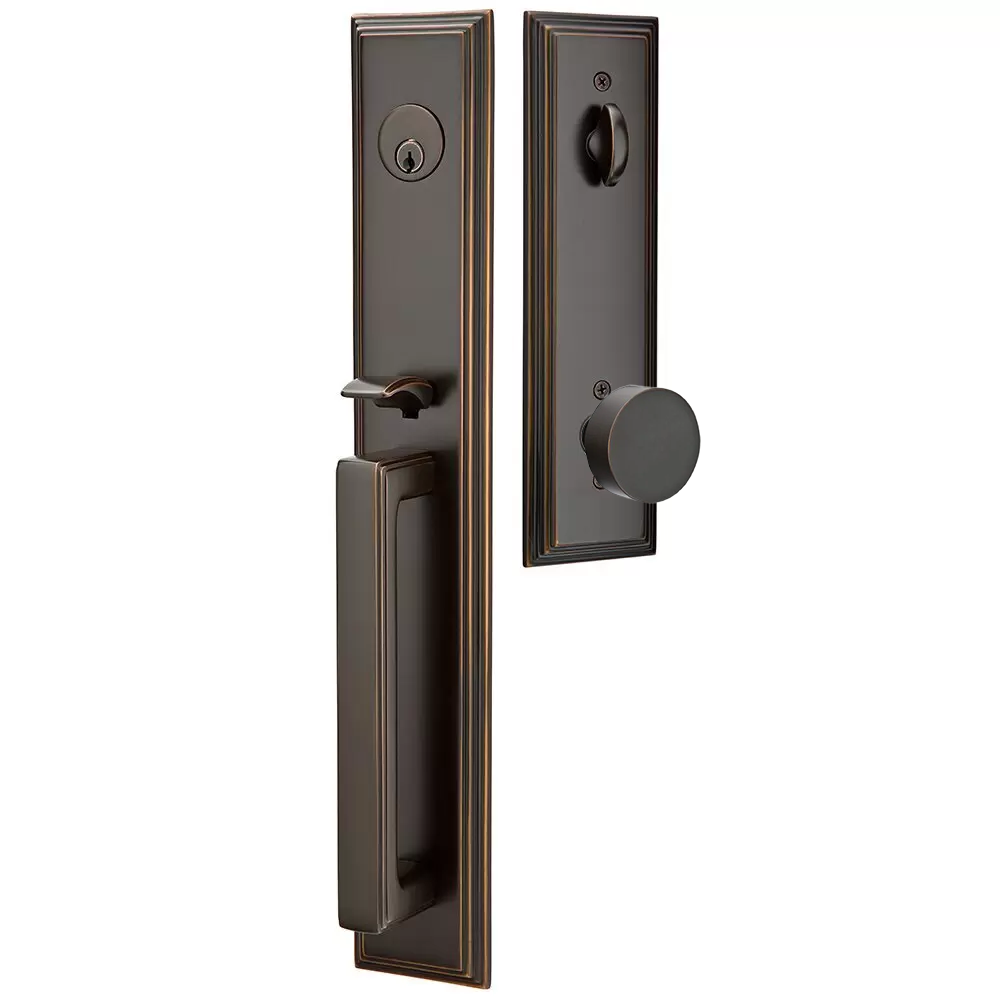 Emtek Melrose Tubular Entryset Full Length with Round Knob