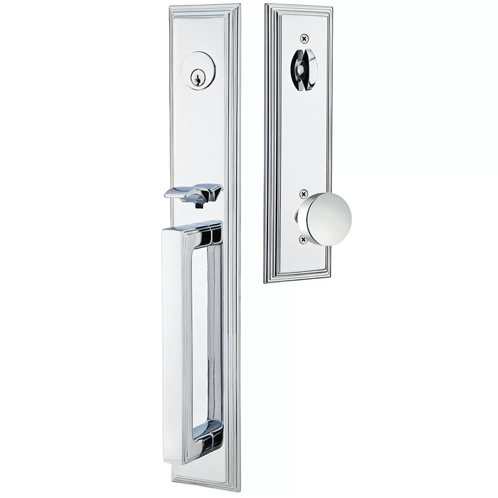 Emtek Melrose Tubular Entryset Full Length with Round Knob