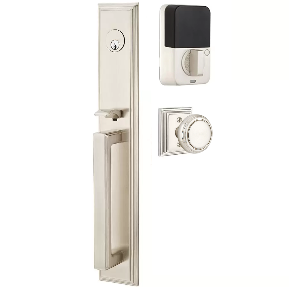 Emtek Melrose Tubular Entryset Full Length with Norwich Knob