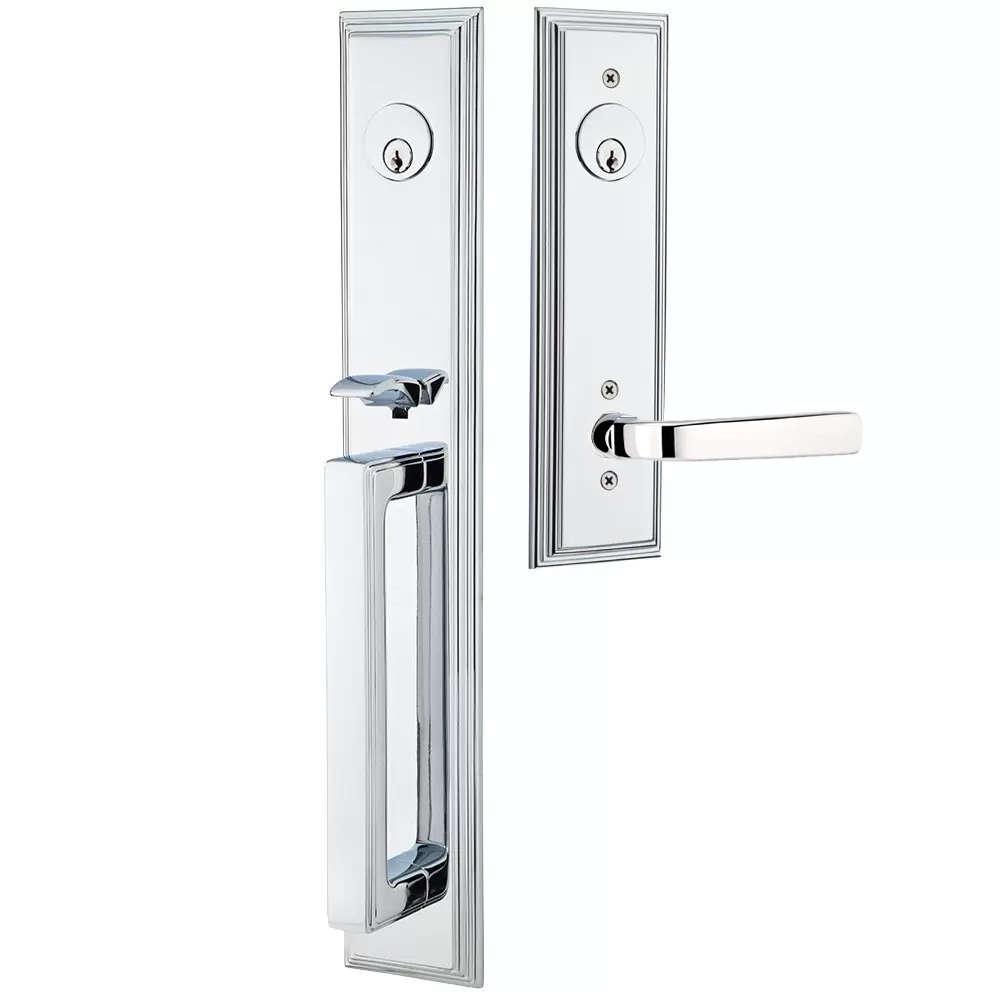 Emtek Melrose Tubular Entryset Full Length with Sion Lever