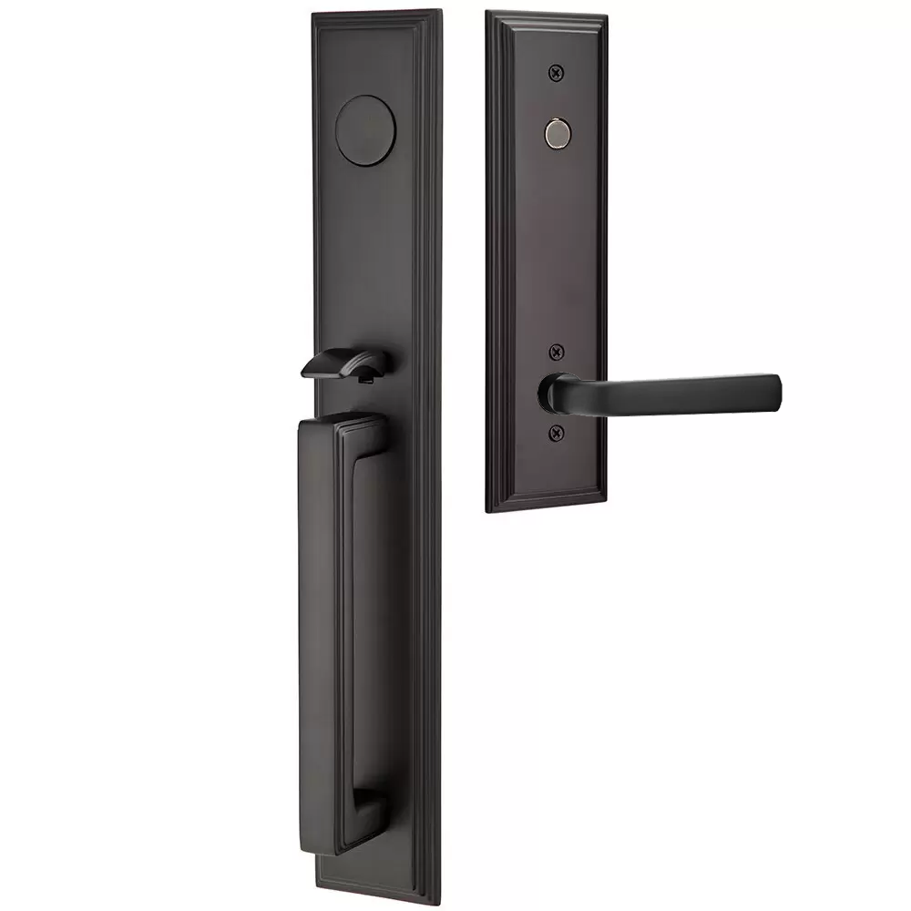 Emtek Melrose Tubular Entryset Full Length with Sion Lever
