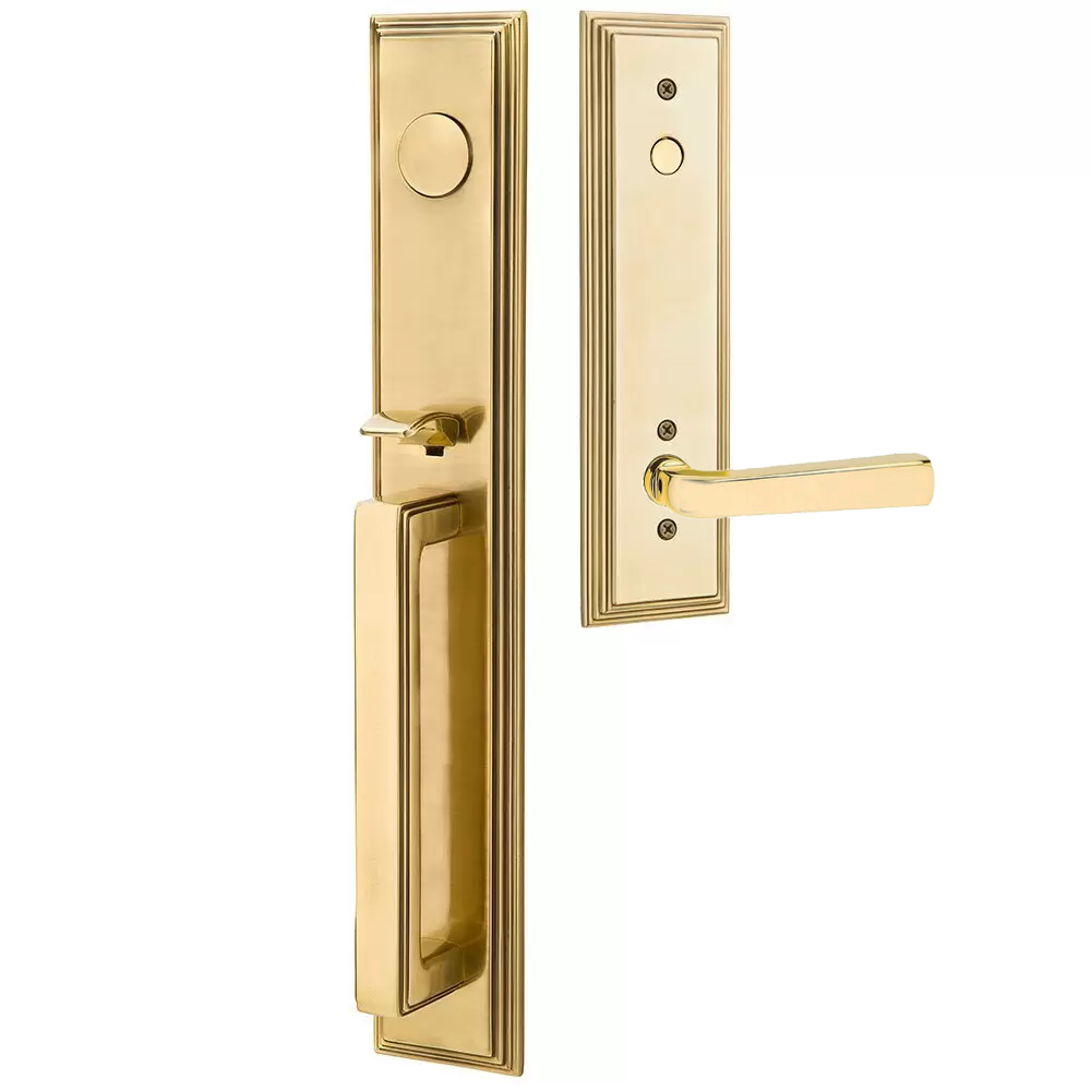 Emtek Melrose Tubular Entryset Full Length with Sion Lever