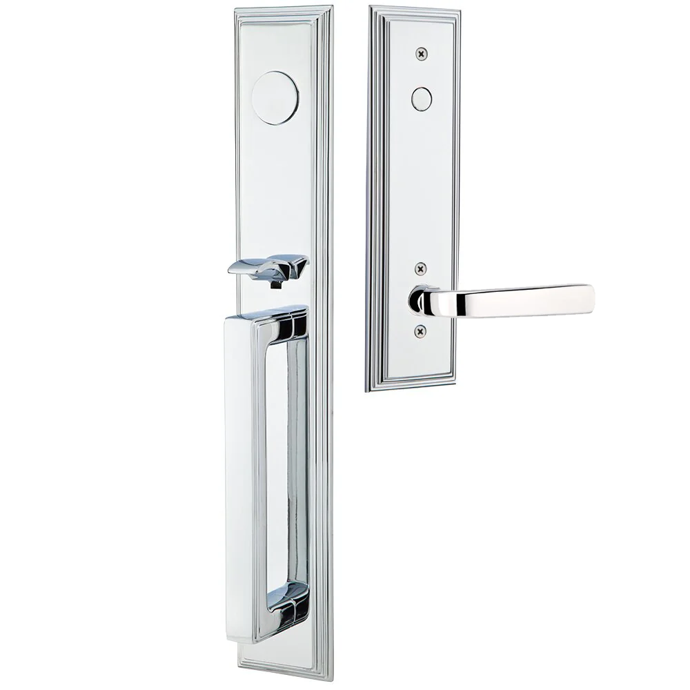 Emtek Melrose Tubular Entryset Full Length with Sion Lever