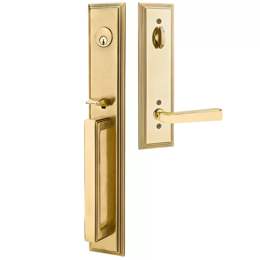 Emtek Melrose Tubular Entryset Full Length with Sion Lever