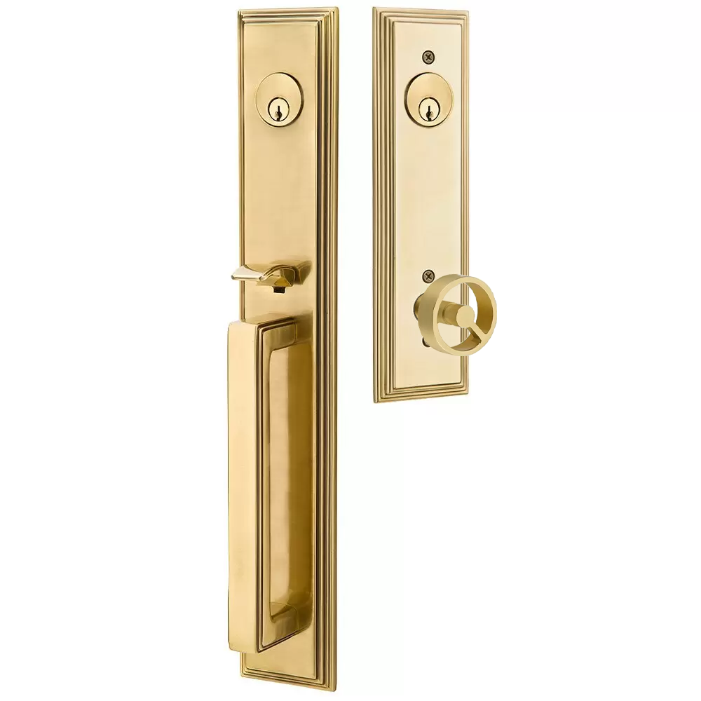 Emtek Melrose Tubular Entryset Full Length with Spoke Knob