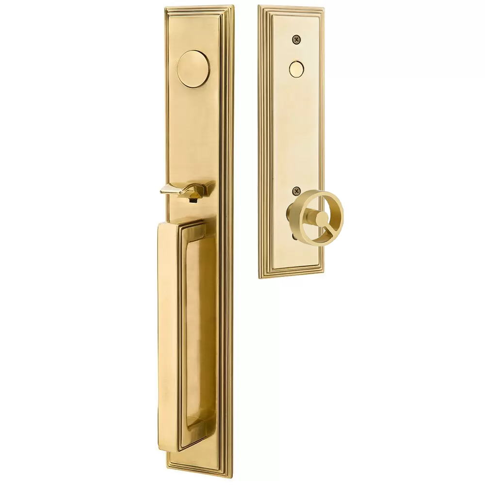 Emtek Melrose Tubular Entryset Full Length with Spoke Knob