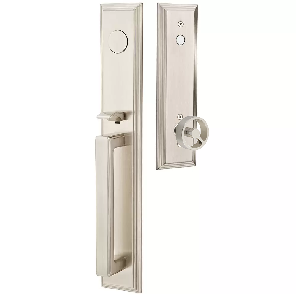 Emtek Melrose Tubular Entryset Full Length with Spoke Knob