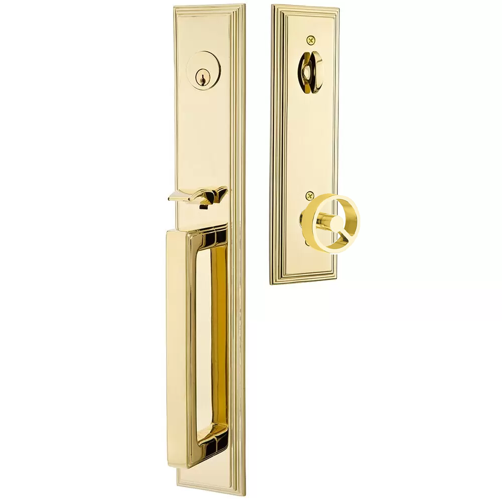 Emtek Melrose Tubular Entryset Full Length with Spoke Knob