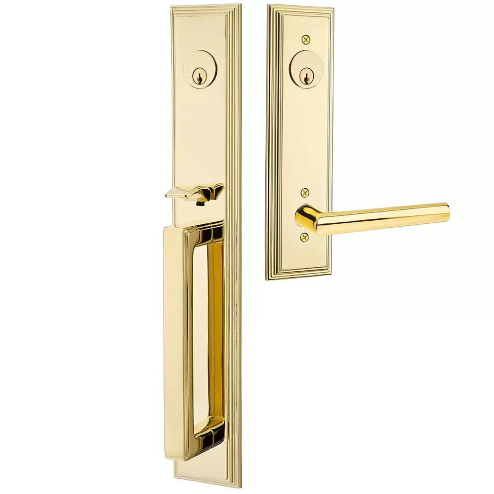 Emtek Melrose Tubular Entryset Full Length with Stuttgart Lever