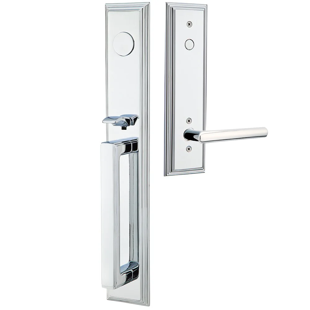 Emtek Melrose Tubular Entryset Full Length with Stuttgart Lever