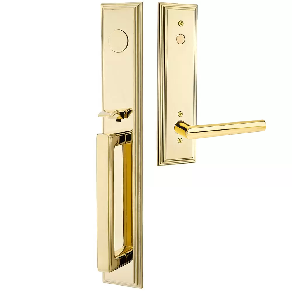 Emtek Melrose Tubular Entryset Full Length with Stuttgart Lever