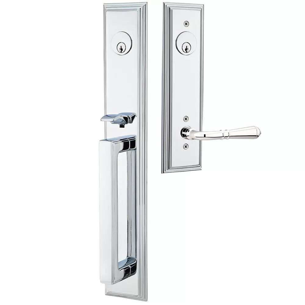 Emtek Melrose Tubular Entryset Full Length with Turino Lever