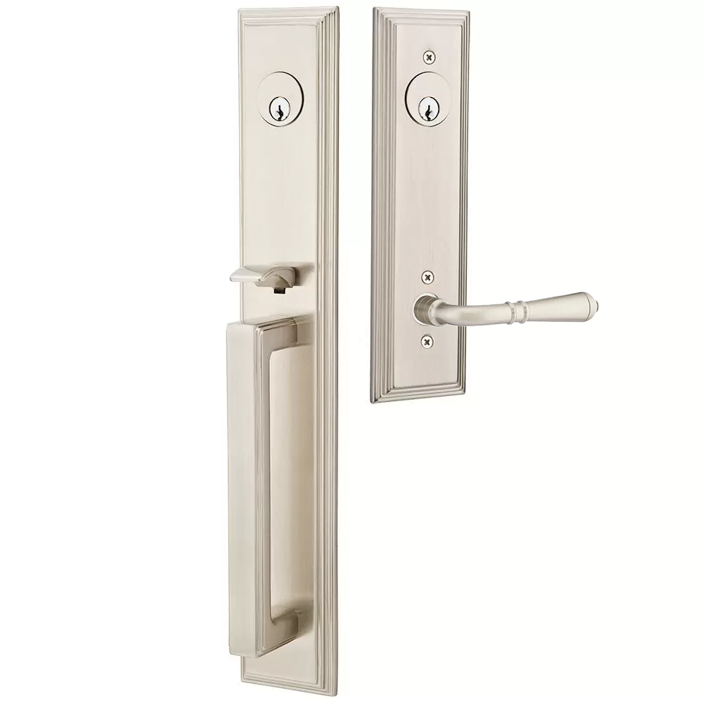 Emtek Melrose Tubular Entryset Full Length with Turino Lever