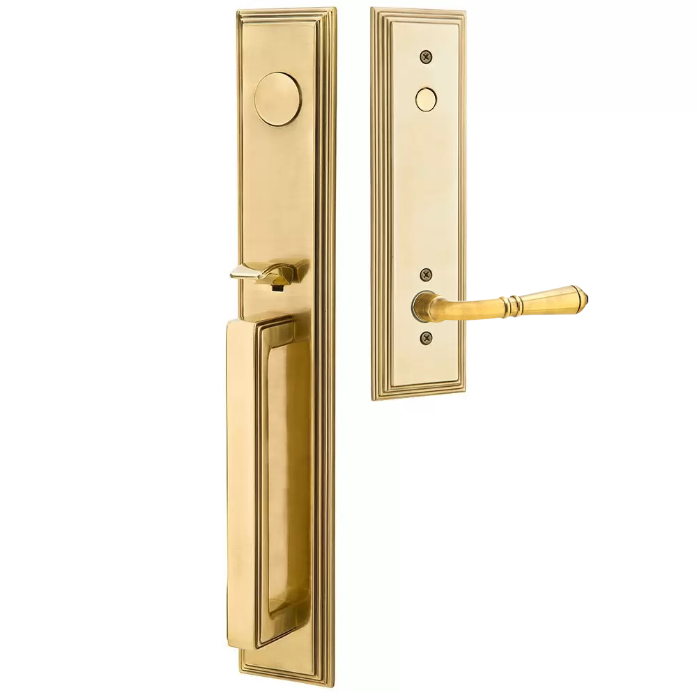 Emtek Melrose Tubular Entryset Full Length with Turino Lever