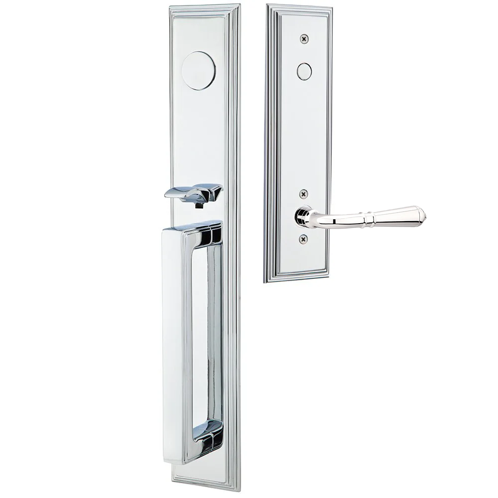 Emtek Melrose Tubular Entryset Full Length with Turino Lever