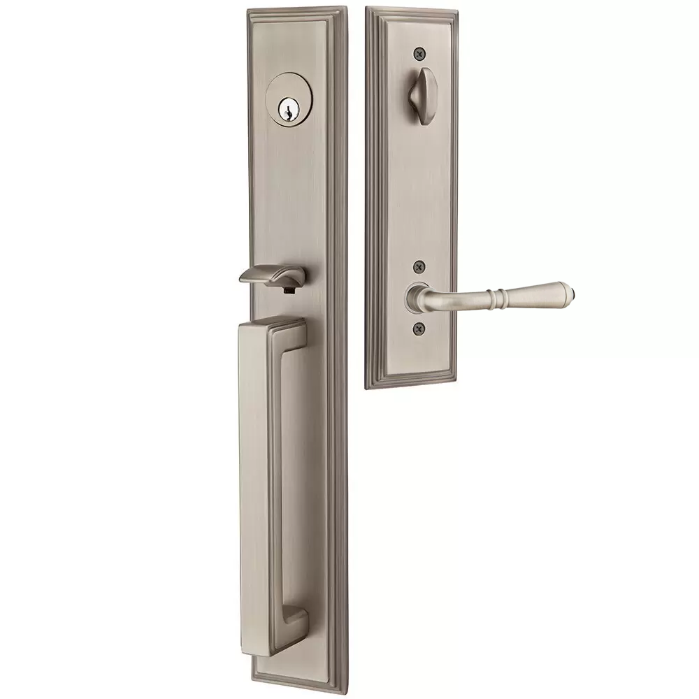 Emtek Melrose Tubular Entryset Full Length with Turino Lever