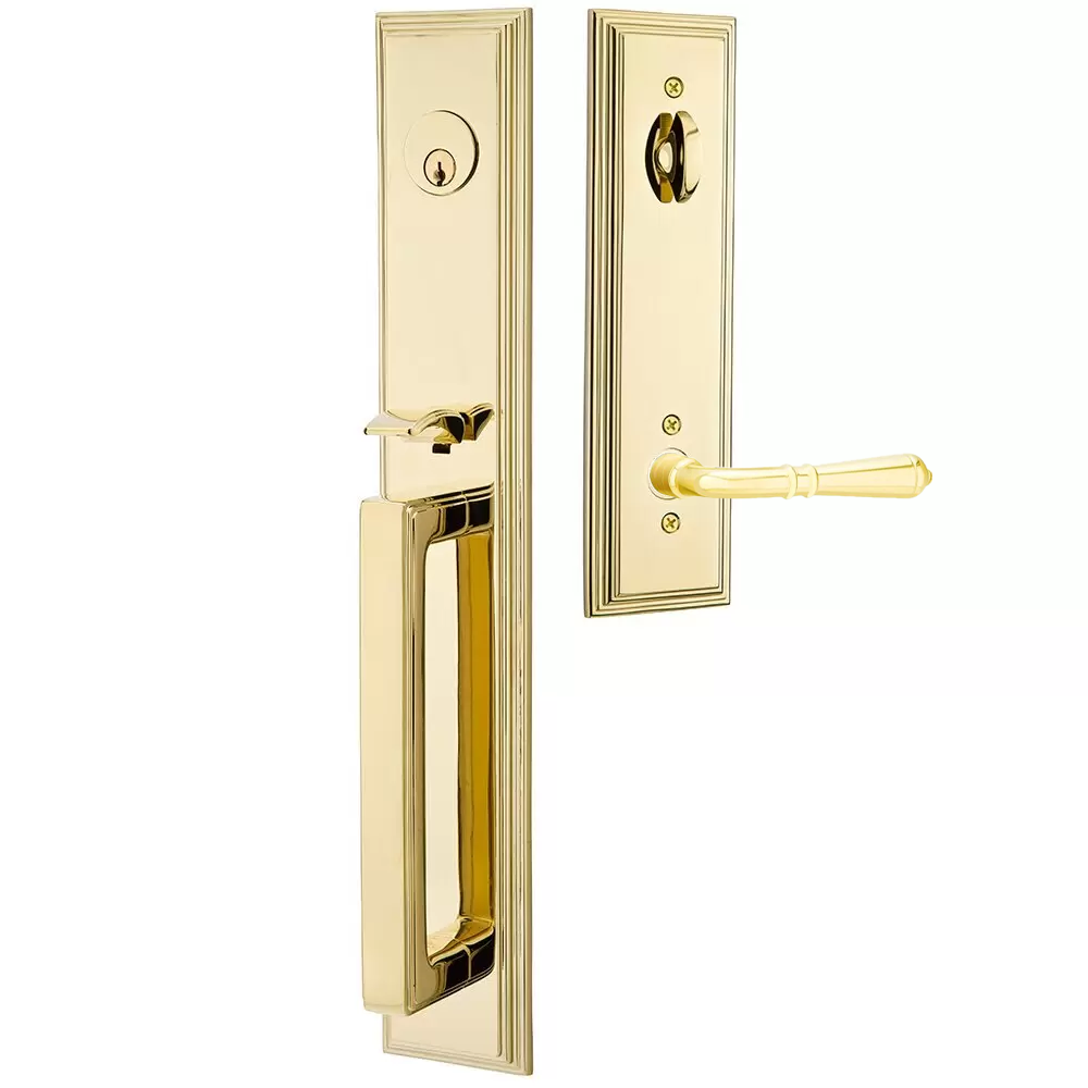 Emtek Melrose Tubular Entryset Full Length with Turino Lever