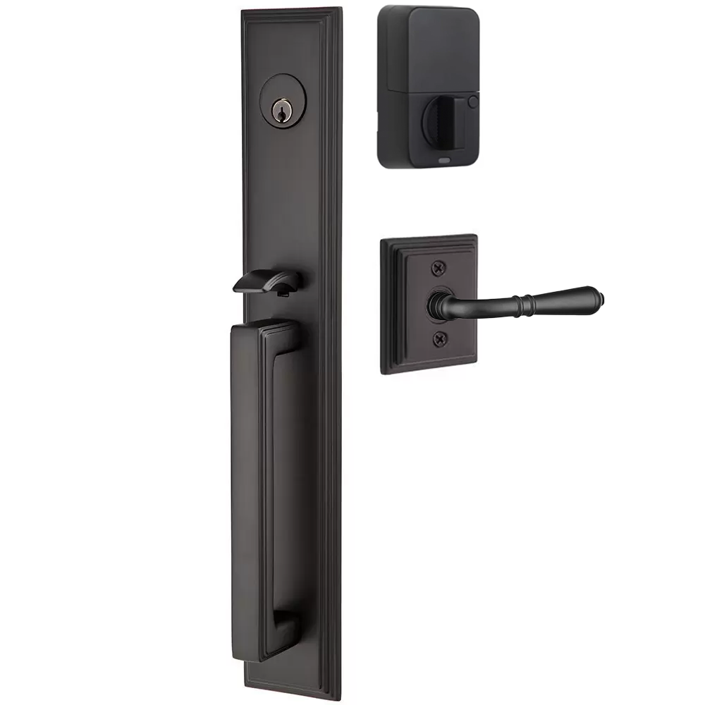 Emtek Melrose Tubular Entryset Full Length with Turino Lever