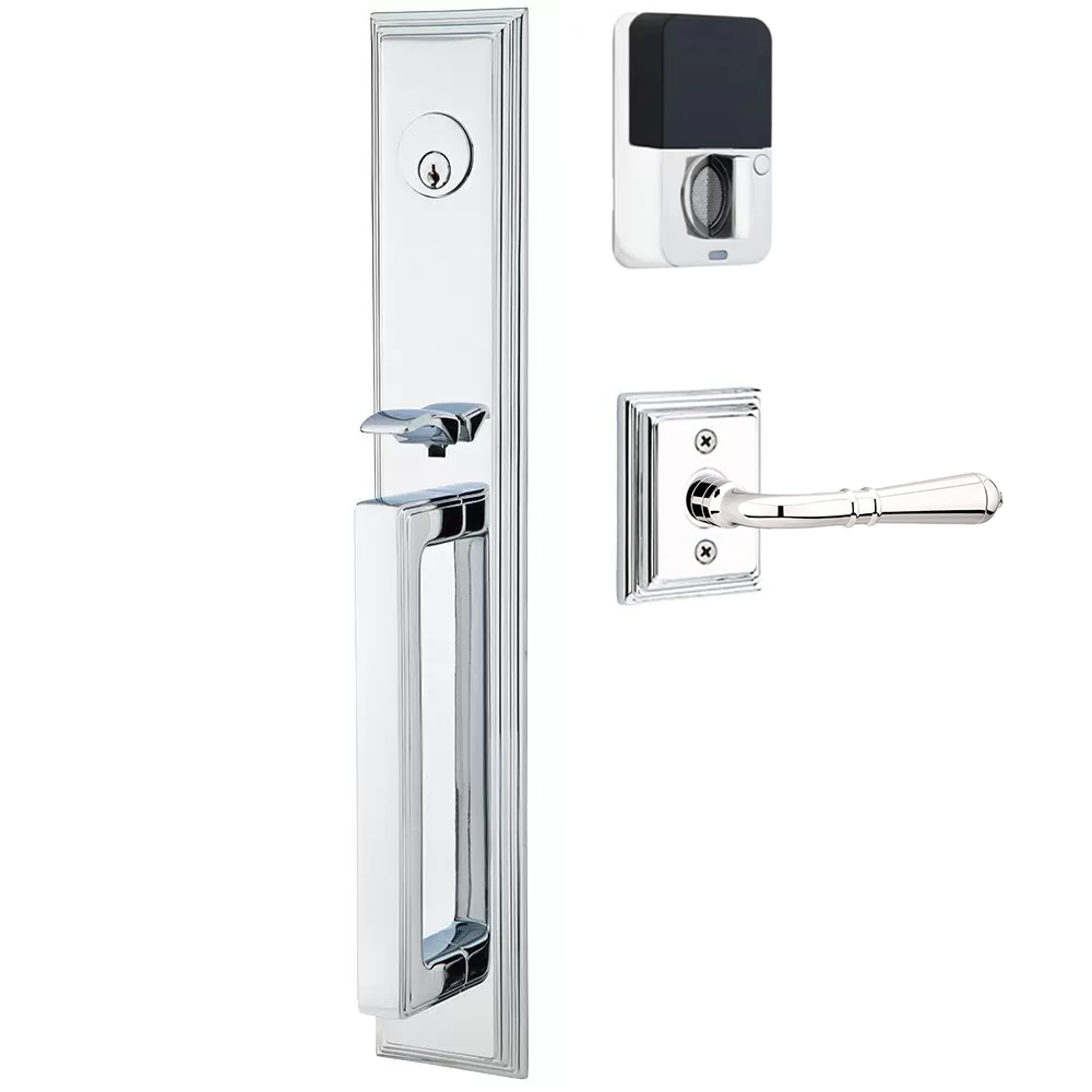 Emtek Melrose Tubular Entryset Full Length with Turino Lever