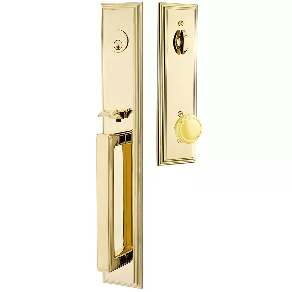 Emtek Melrose Tubular Entryset Full Length with Norwich Knob