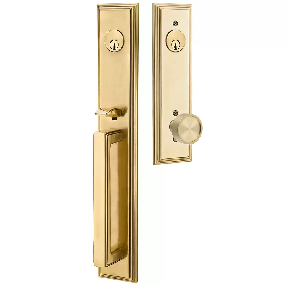 Emtek Melrose Tubular Entryset Full Length with Verve Knob