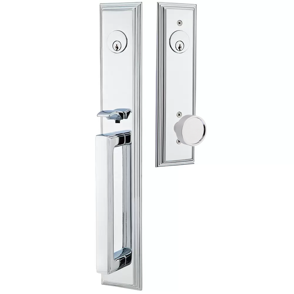 Emtek Melrose Tubular Entryset Full Length with Verve Knob