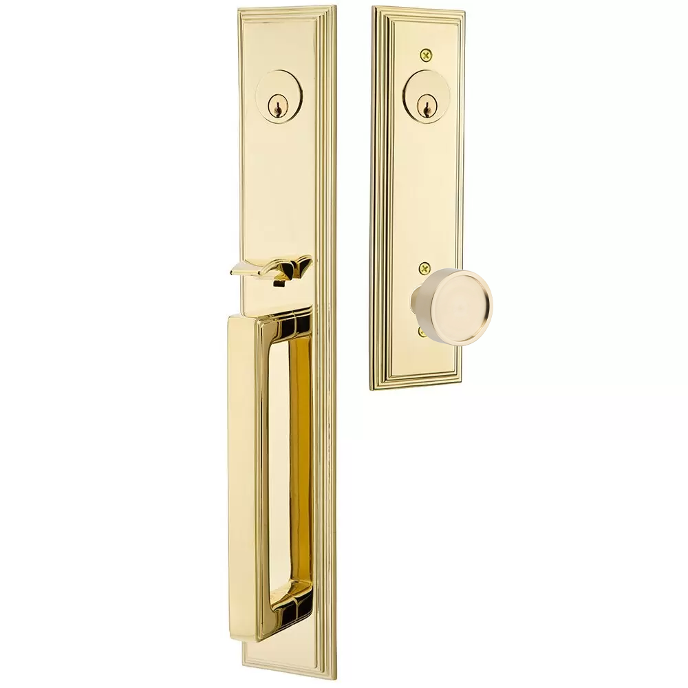 Emtek Melrose Tubular Entryset Full Length with Verve Knob