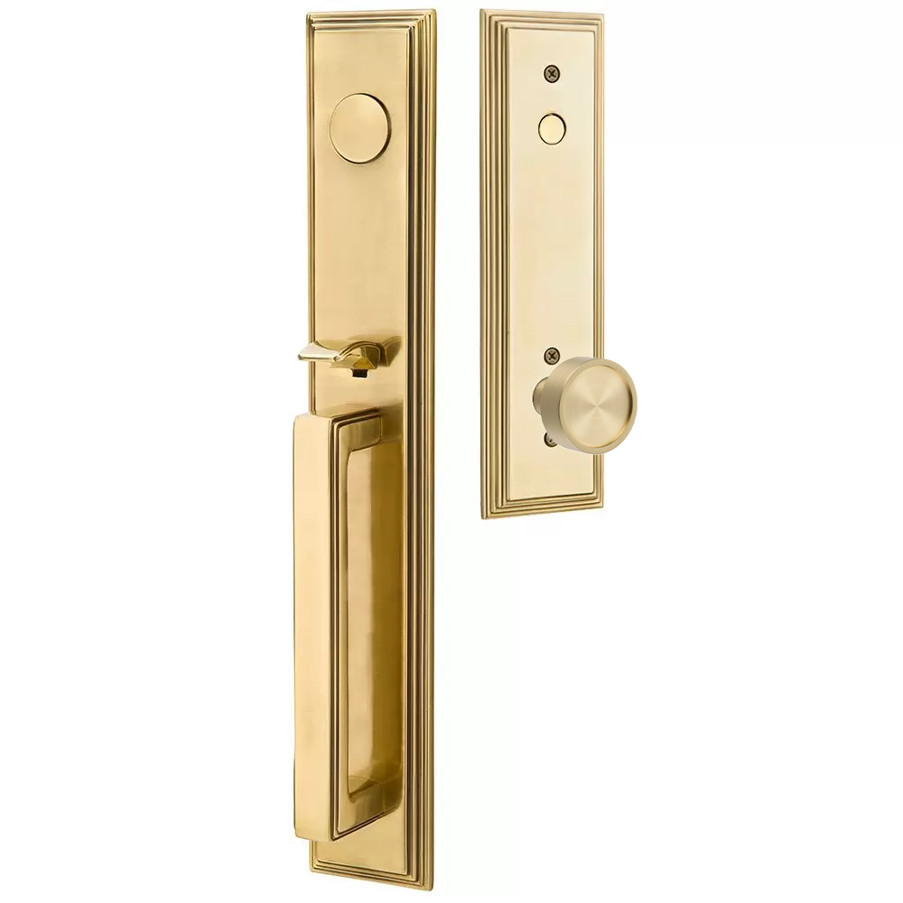 Emtek Melrose Tubular Entryset Full Length with Verve Knob