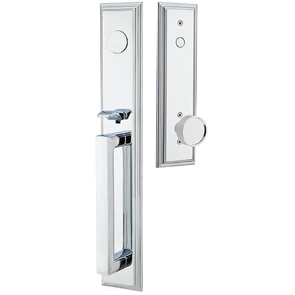 Emtek Melrose Tubular Entryset Full Length with Verve Knob