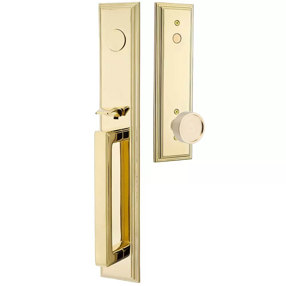 Emtek Melrose Tubular Entryset Full Length with Verve Knob