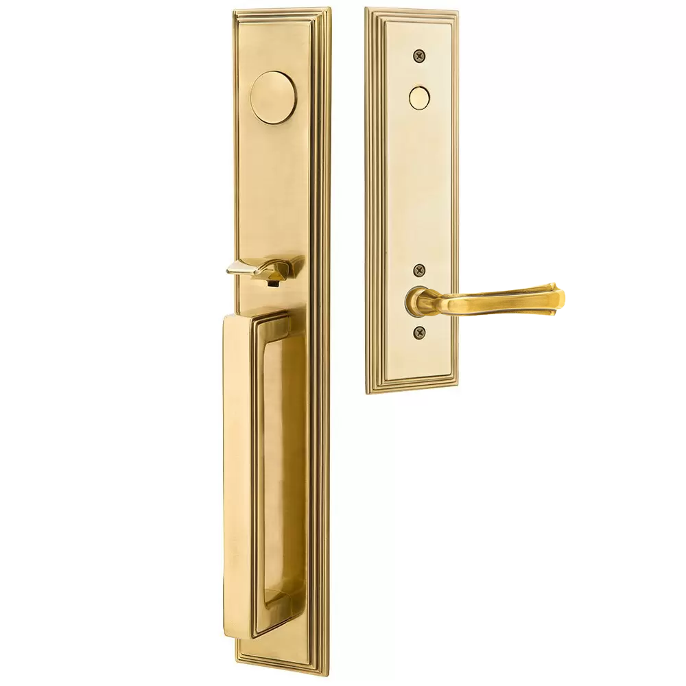 Emtek Melrose Tubular Entryset Full Length with Wembley Lever