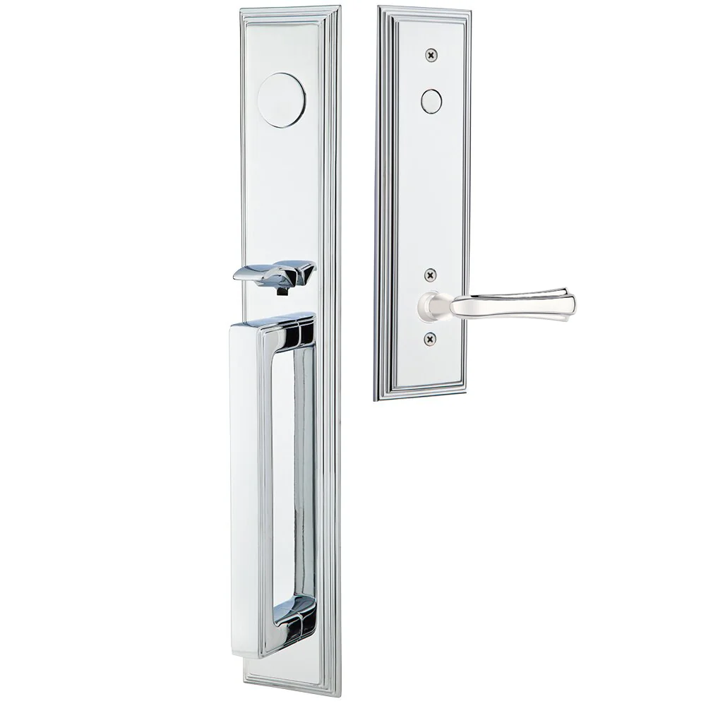 Emtek Melrose Tubular Entryset Full Length with Wembley Lever