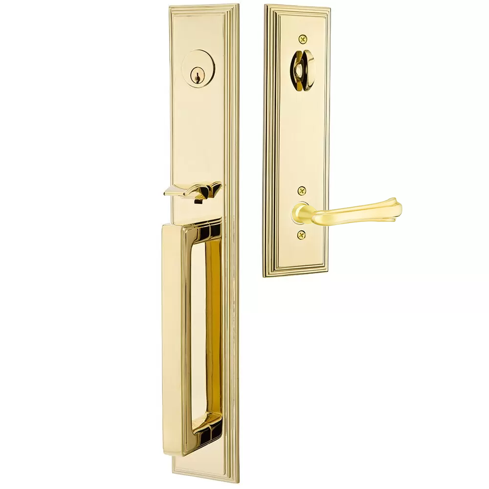 Emtek Melrose Tubular Entryset Full Length with Wembley Lever