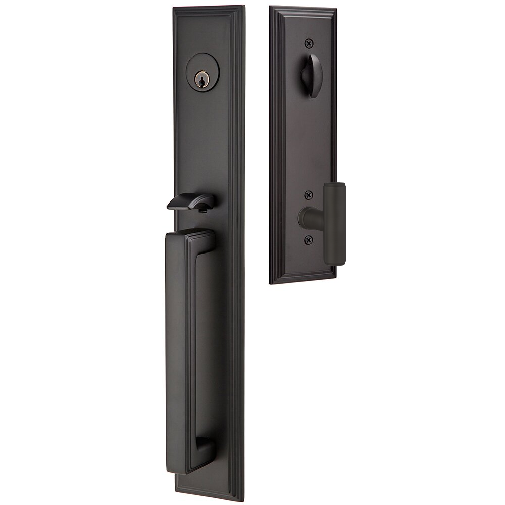 Emtek Melrose Tubular Entryset Full Length with Ace Knob