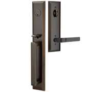 Emtek Melrose Tubular Entryset Full Length with Aston Lever