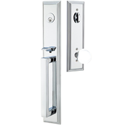 Emtek Melrose Tubular Entryset Full Length with Bristol Glass Knob