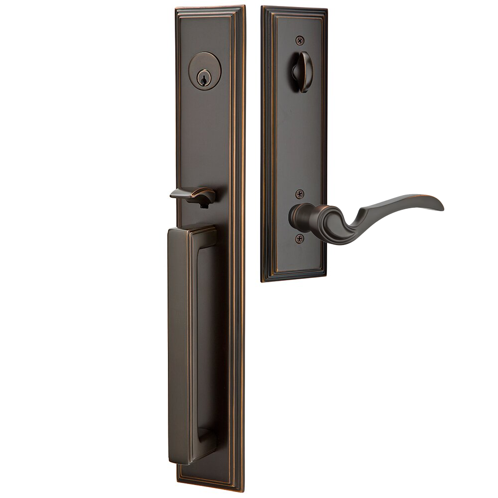 Emtek Melrose Tubular Entryset Full Length with Coventry Lever