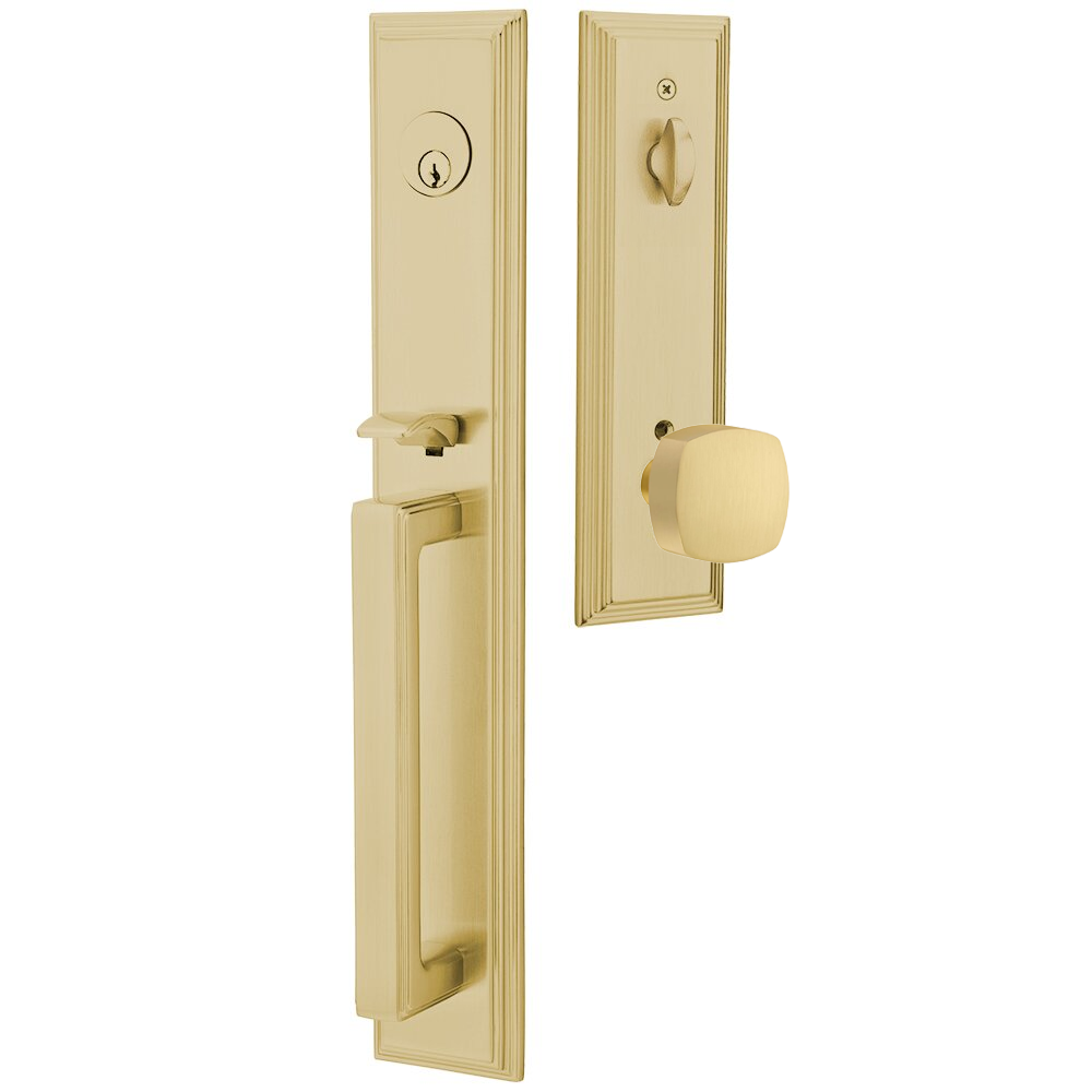 Emtek Melrose Tubular Entryset Full Length with Freestone Knob