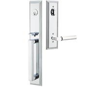 Emtek Melrose Tubular Entryset Full Length with Hercules Lever