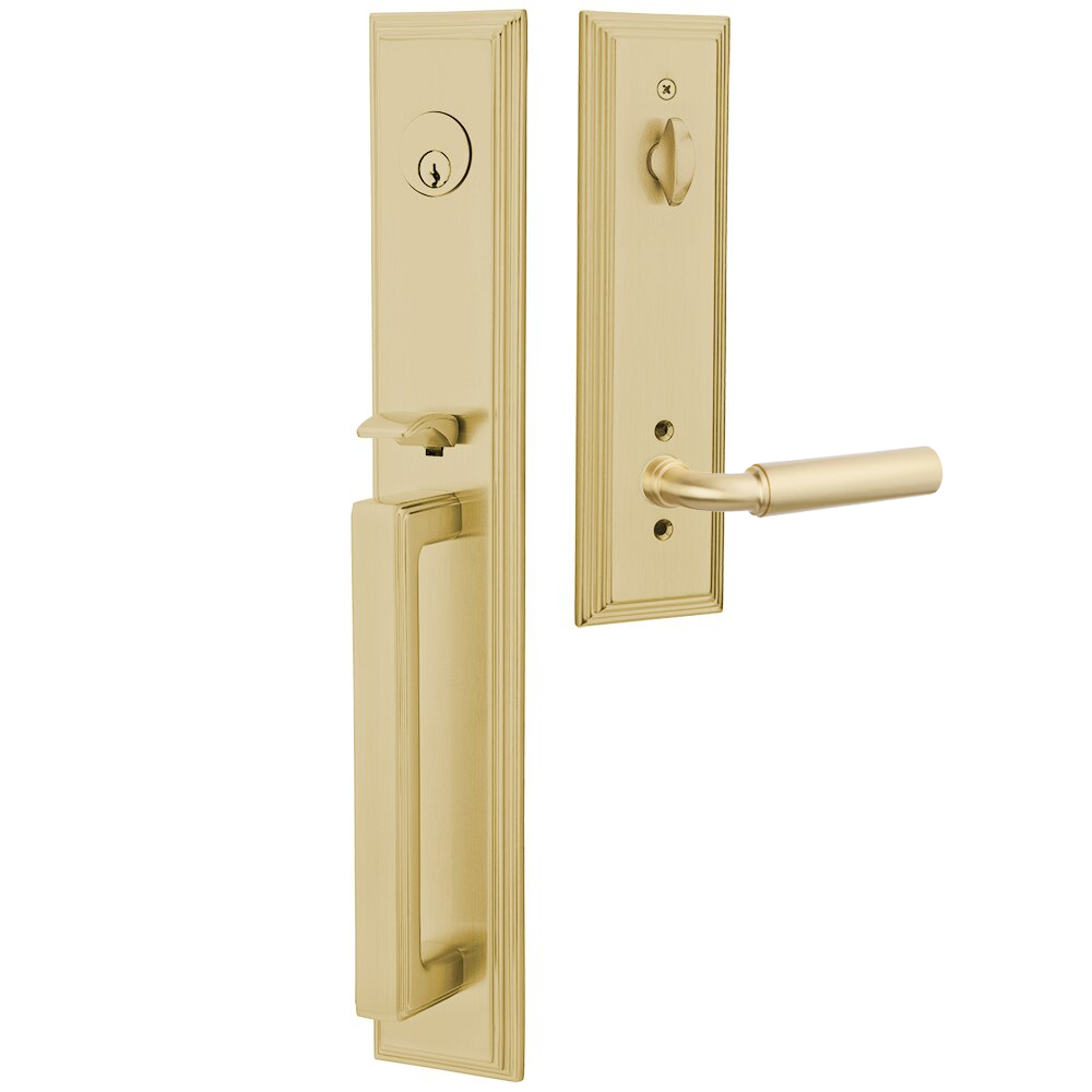 Emtek Melrose Tubular Entryset Full Length with Manning Lever