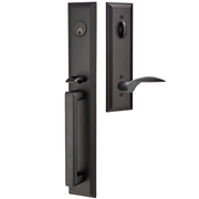 Emtek Melrose Tubular Entryset Full Length with Mercury Lever