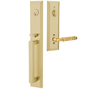 Emtek Melrose Tubular Entryset Full Length with Ribbon & Reed Lever