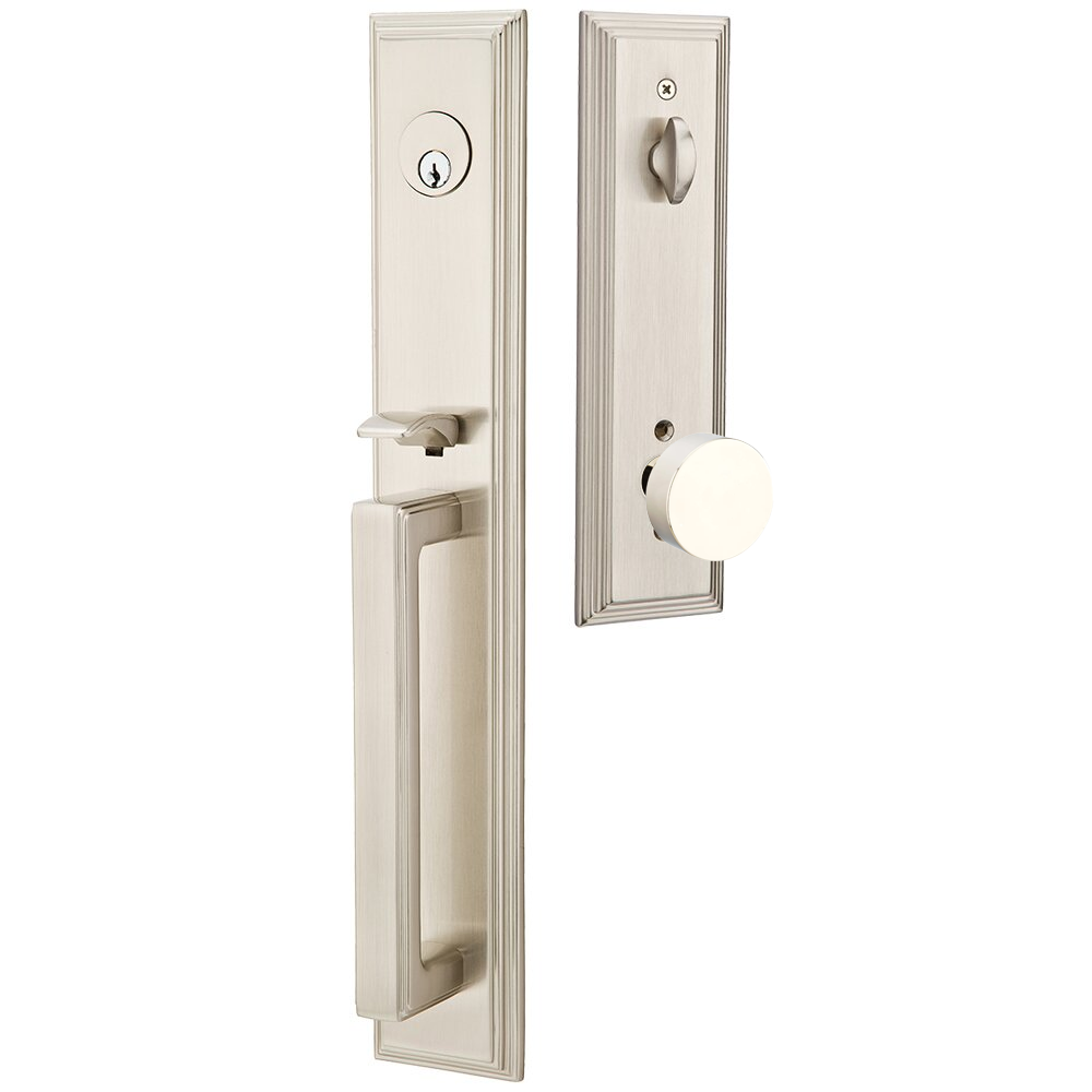 Emtek Melrose Tubular Entryset Full Length with Round Knob