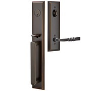 Emtek Melrose Tubular Entryset Full Length with Santa Fe Lever