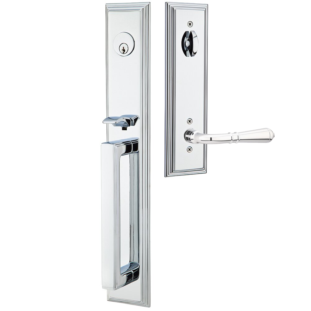 Emtek Melrose Tubular Entryset Full Length with Turino Lever