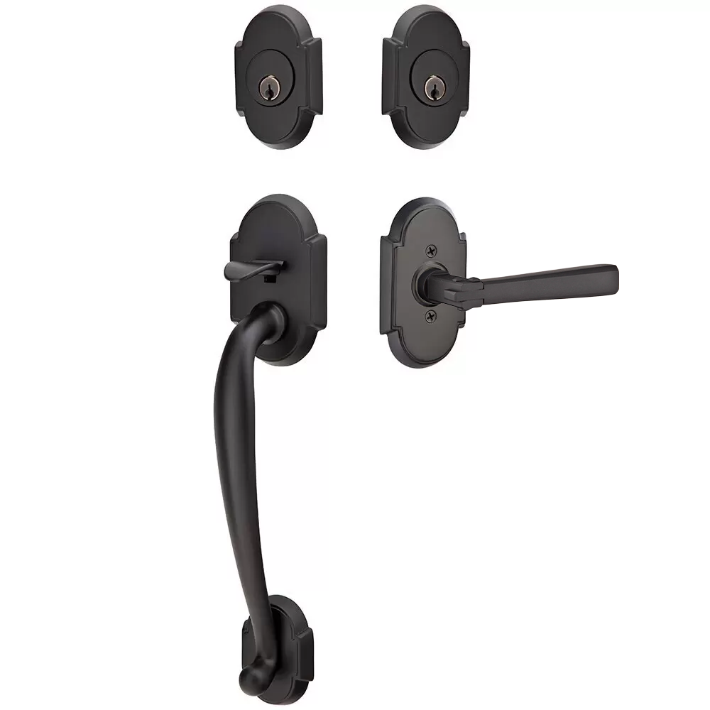 Emtek Nashville Tubular Entryset Sectional with Arts & Crafts Lever