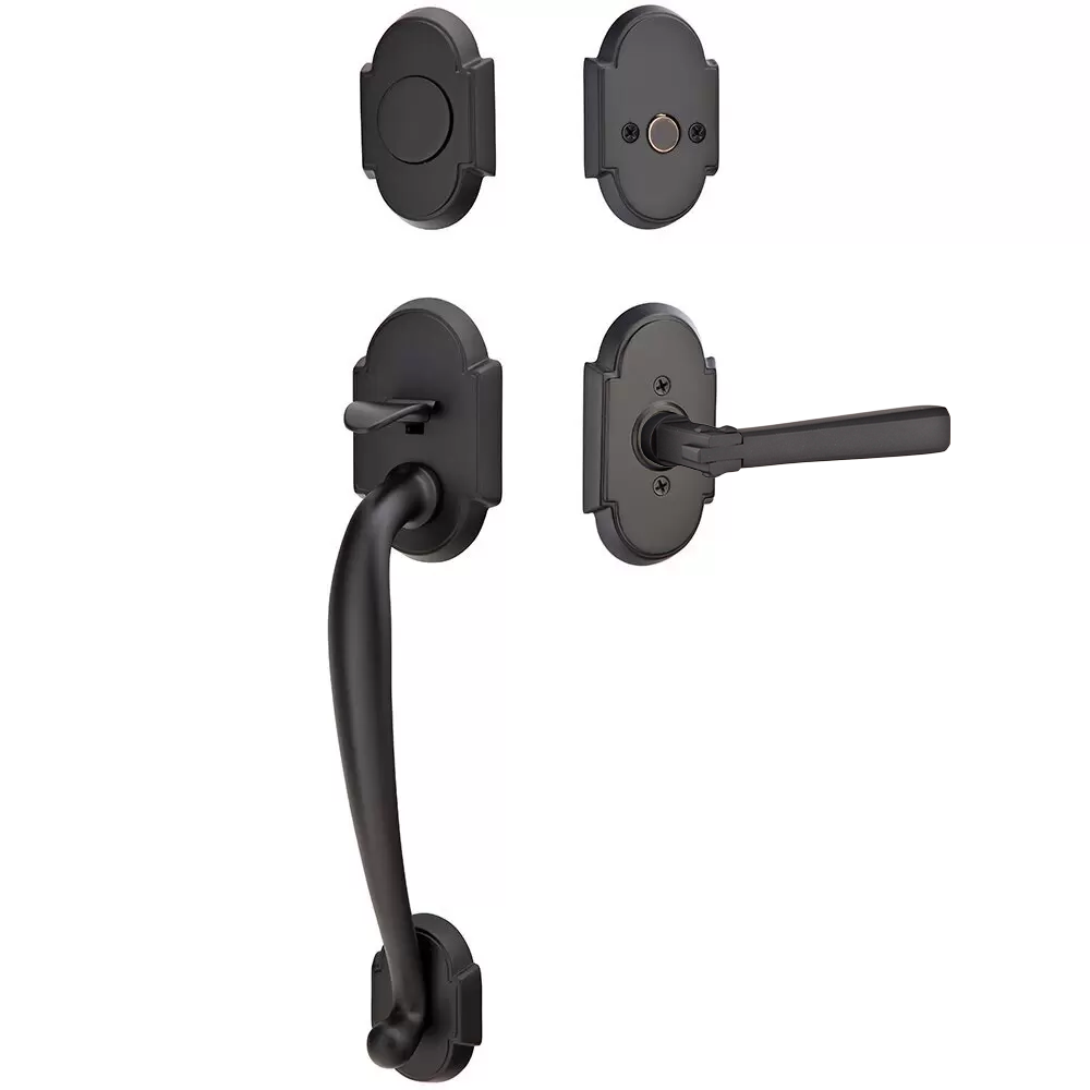 Emtek Nashville Tubular Entryset Sectional with Arts & Crafts Lever