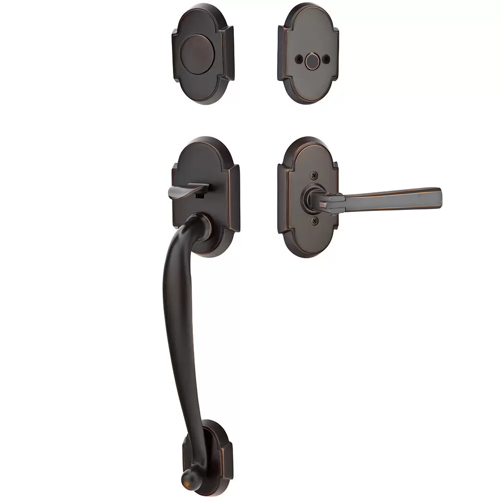 Emtek Nashville Tubular Entryset Sectional with Arts & Crafts Lever