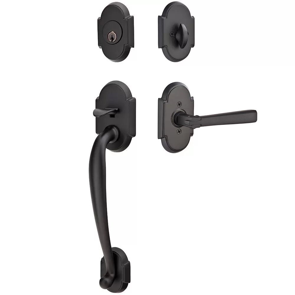 Emtek Nashville Tubular Entryset Sectional with Arts & Crafts Lever