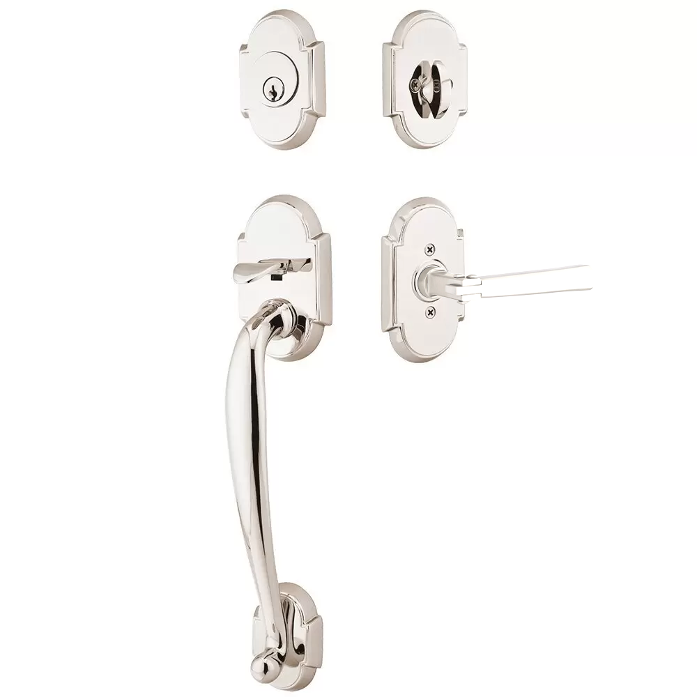 Emtek Nashville Tubular Entryset Sectional with Arts & Crafts Lever